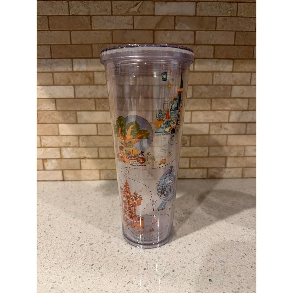 Disney Parks Starbucks Travel Tumbler Set Castle EPCOT Magic Kingdom Animal King